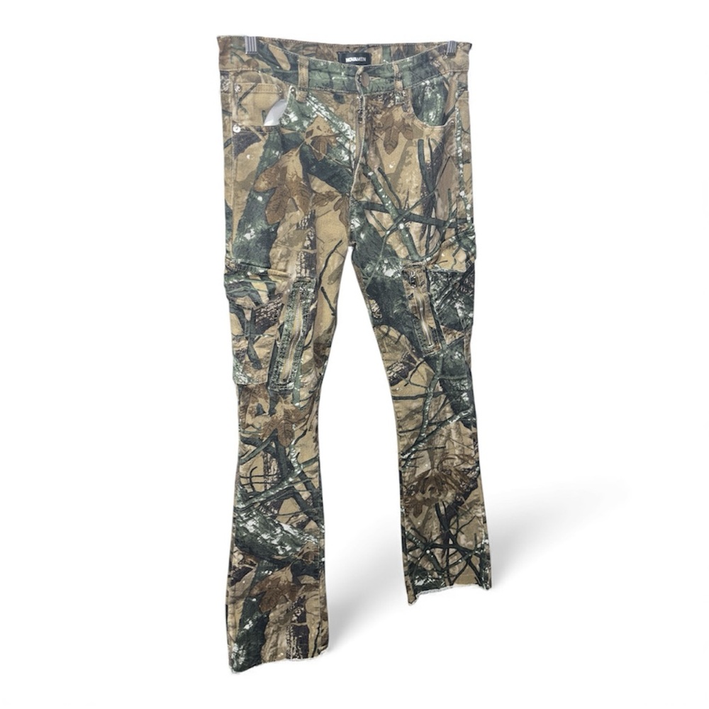 NOVA MEN In Action Camo Stacked Skinny Flare Jeans - Camouflage EUC - Picture 5 of 6